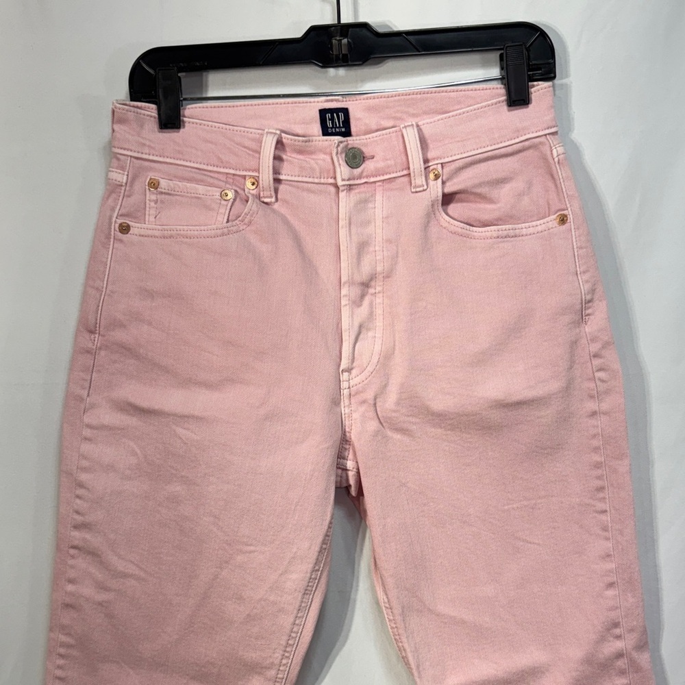 🥥 GAP Pink cheeky, straight button, butterfly raw hem Jeans - Picture 3 of 9